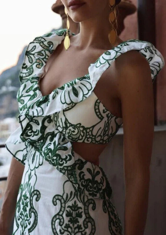 Amalfi Charm Ruffle Maxi Dress