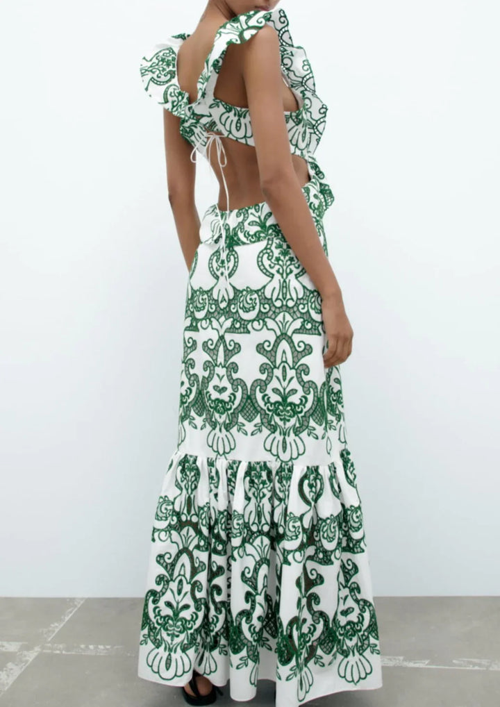 Amalfi Charm Ruffle Maxi Dress