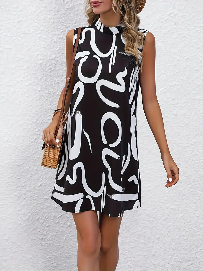 Artistic Whimsy Abstract Mini Dress