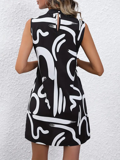 Artistic Whimsy Abstract Mini Dress