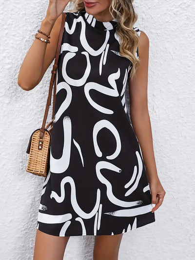 Artistic Whimsy Abstract Mini Dress