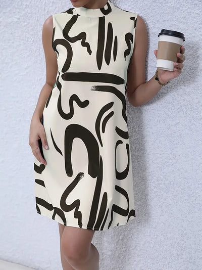 Artistic Whimsy Abstract Mini Dress