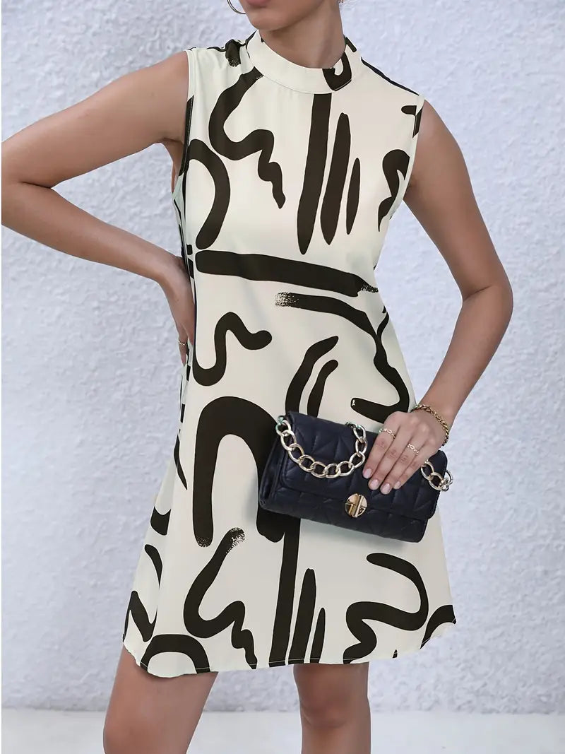 Artistic Whimsy Abstract Mini Dress