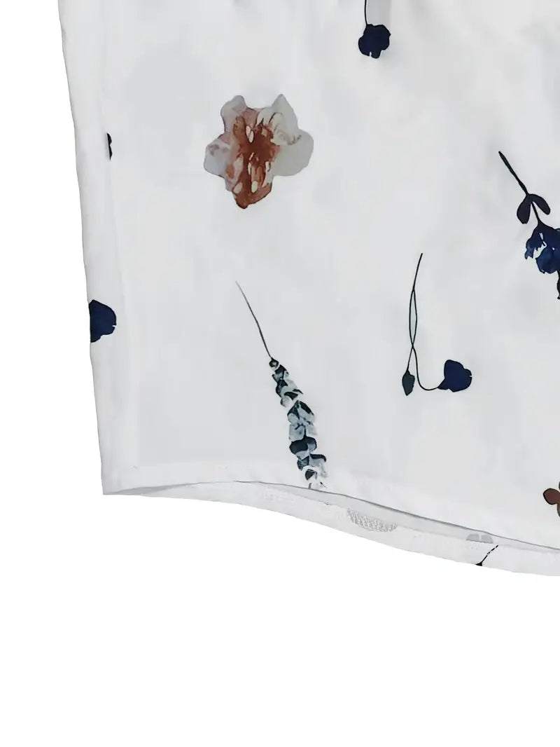 Whispers of Bloom Button-Up Mini Dress