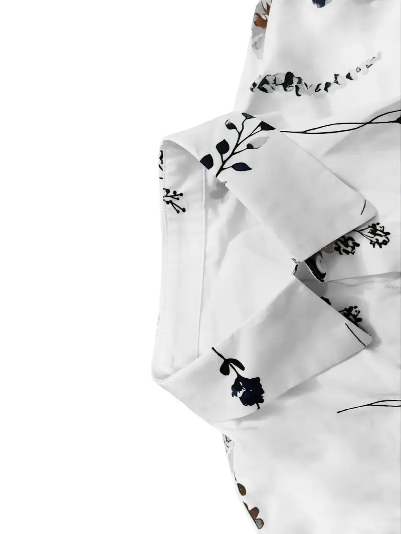 Whispers of Bloom Button-Up Mini Dress