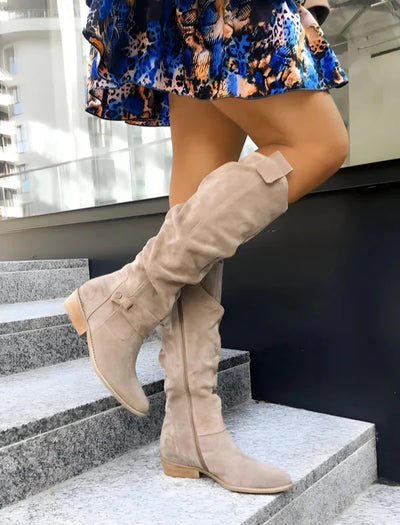 Cozy Autumn Slouchy Knee-High Boots