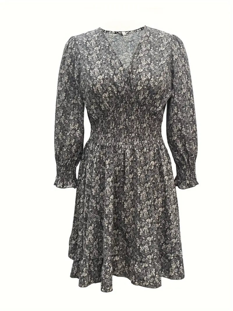 Blooming Charm Shirred Mini Dress