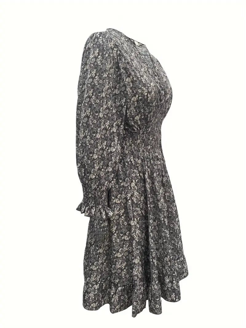 Blooming Charm Shirred Mini Dress