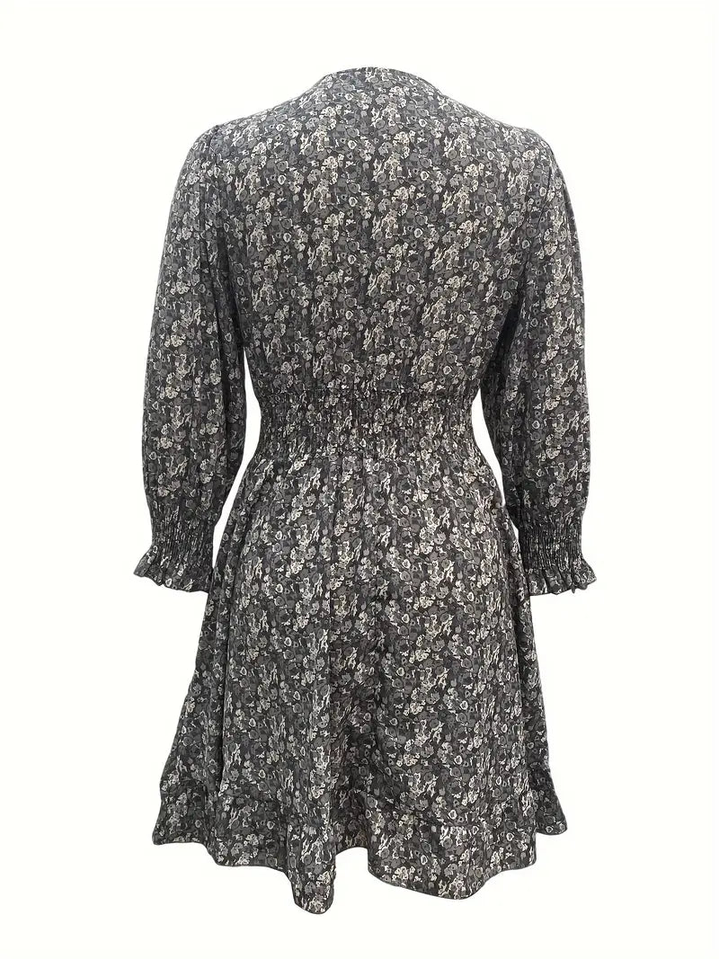 Blooming Charm Shirred Mini Dress