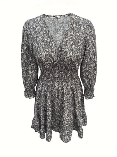 Blooming Charm Shirred Mini Dress