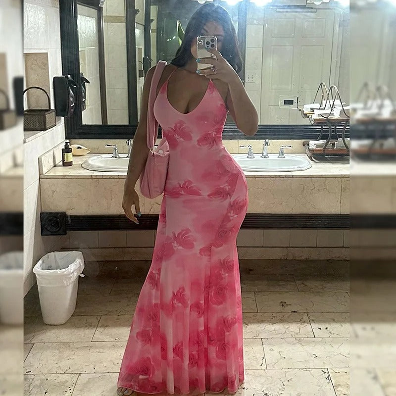 Blooming Desire Floral Print Maxi Dress