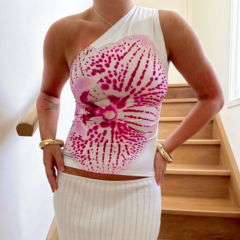 Blooming Desire One-Shoulder Top