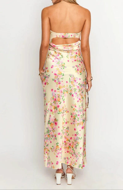 Blooming Escape Backless Maxi Dress