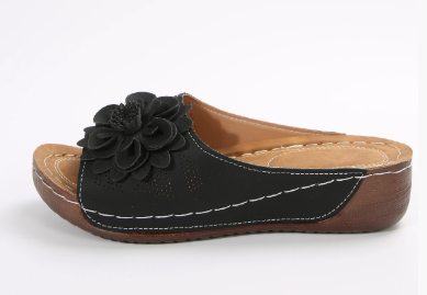 Elegant Bloom Wedge Sandals