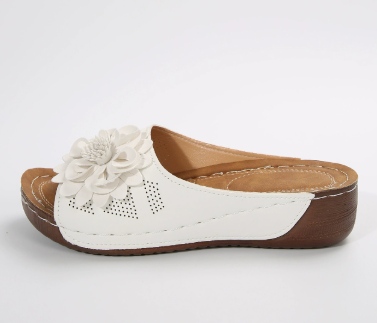 Elegant Bloom Wedge Sandals