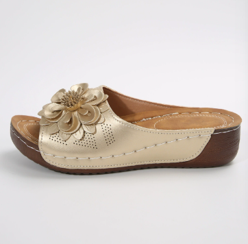 Elegant Bloom Wedge Sandals