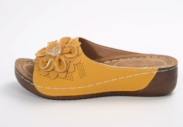 Elegant Bloom Wedge Sandals