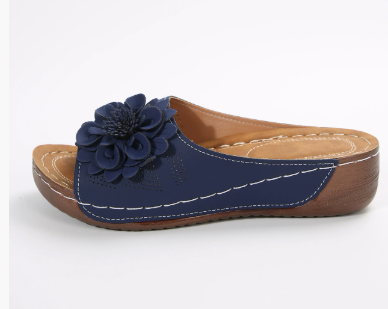 Elegant Bloom Wedge Sandals