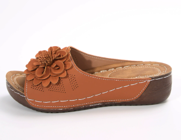 Elegant Bloom Wedge Sandals