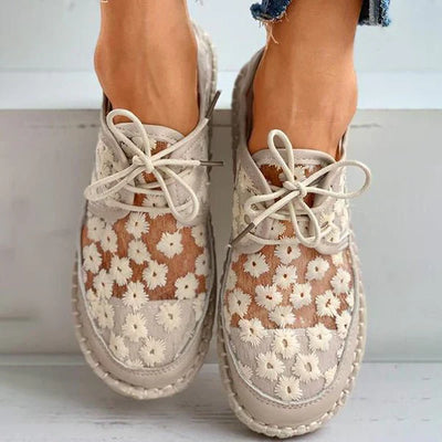 Floral Embroidery Sneakers