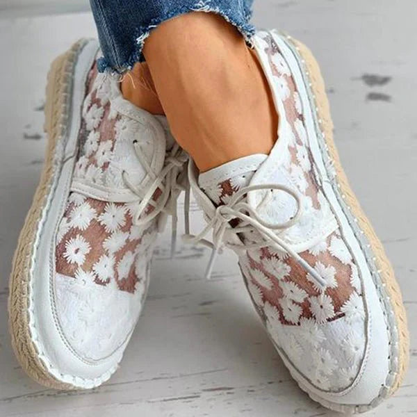 Floral Embroidery Sneakers