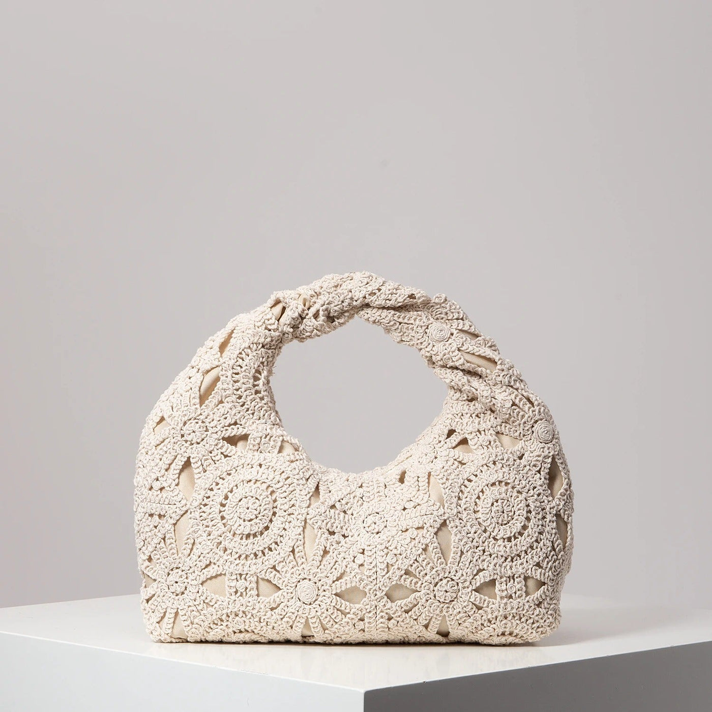 Bohemian Crochet Handle Bag