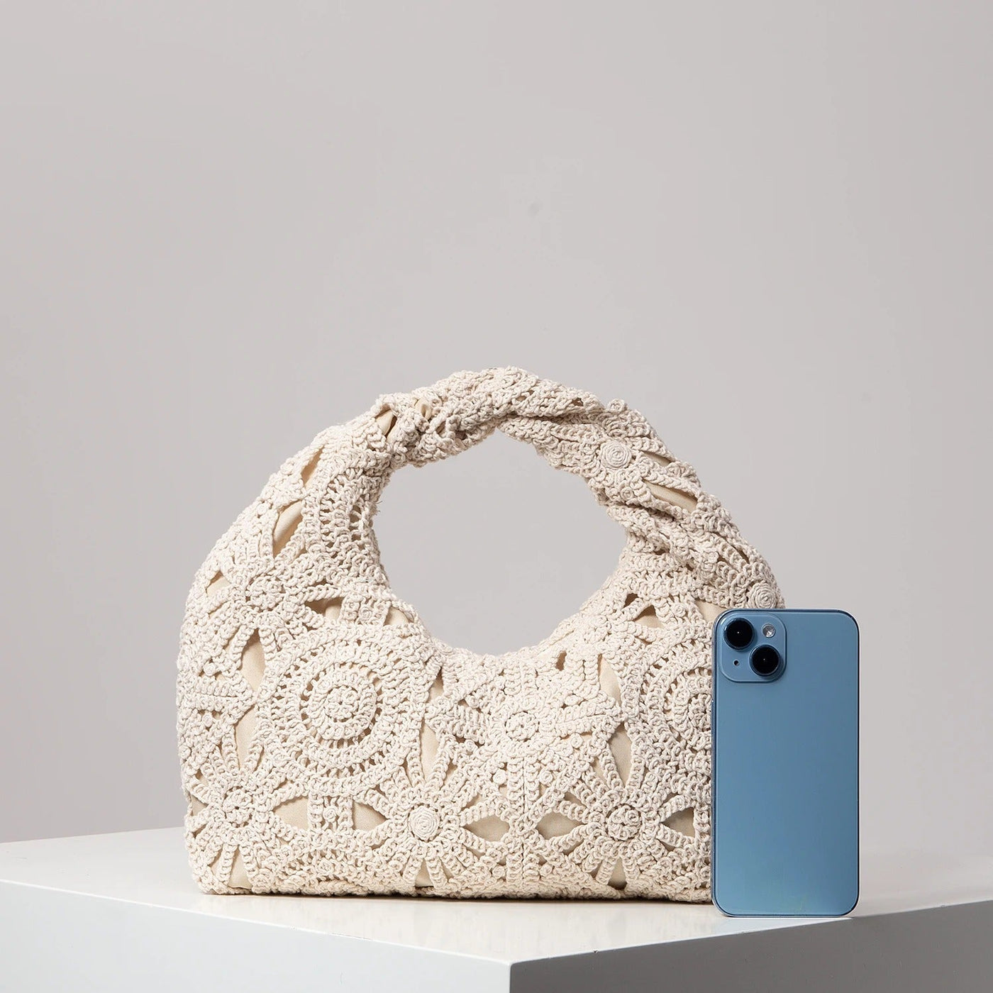 Bohemian Crochet Handle Bag