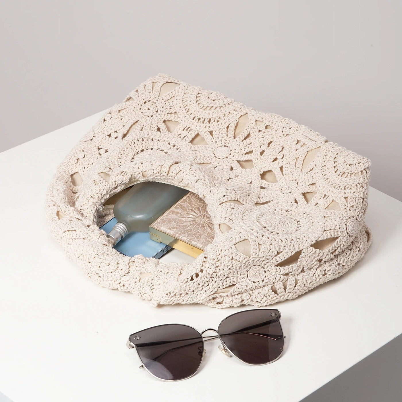 Bohemian Crochet Handle Bag