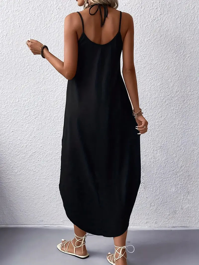 Bohemian Eclipse Symbol-Print Midi Dress