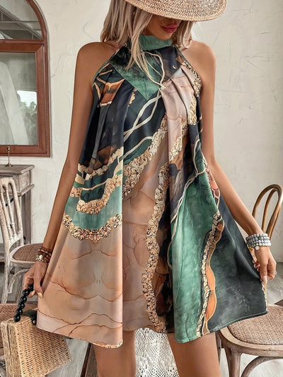 Bohemian Whimsy Draped Summer Dress