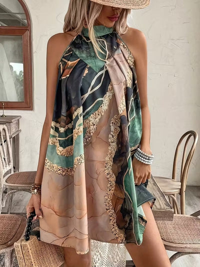 Bohemian Whimsy Draped Summer Dress