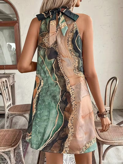 Bohemian Whimsy Draped Summer Dress