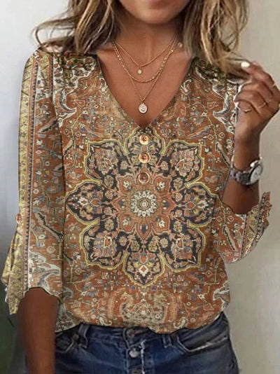 Bohemian Whimsy Tapestry Blouse