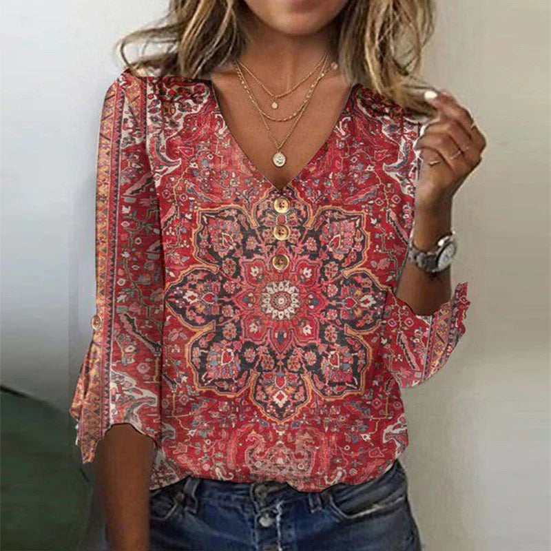 Bohemian Whimsy Tapestry Blouse