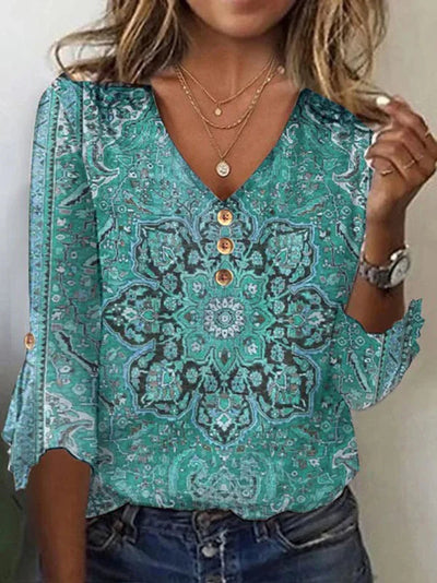 Bohemian Whimsy Tapestry Blouse