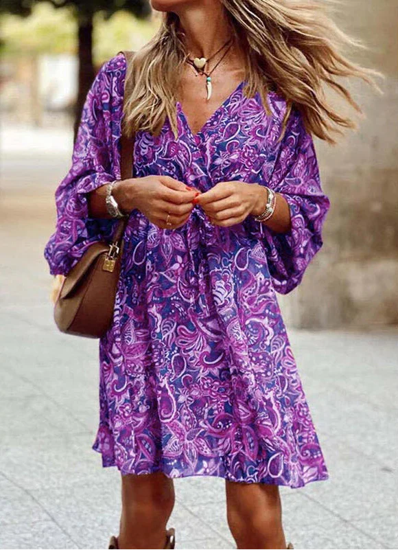 Bohemian Whispers Wrap Mini Dress