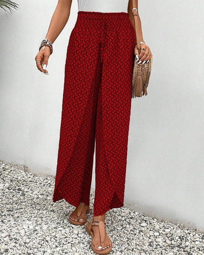 Boho Bloom High-Waist Palazzo Pants