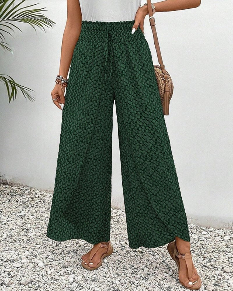 Boho Bloom High-Waist Palazzo Pants