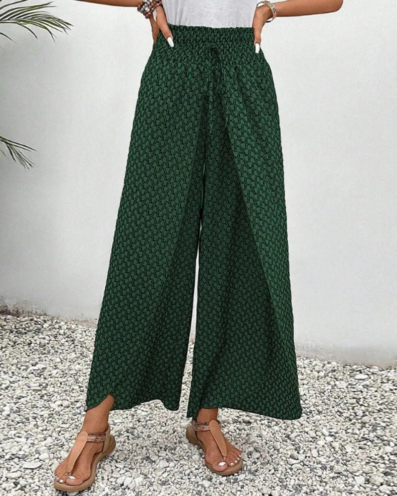 Boho Bloom High-Waist Palazzo Pants