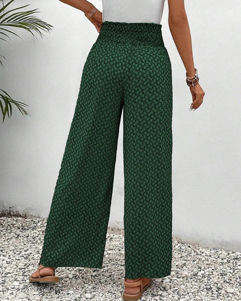 Boho Bloom High-Waist Palazzo Pants