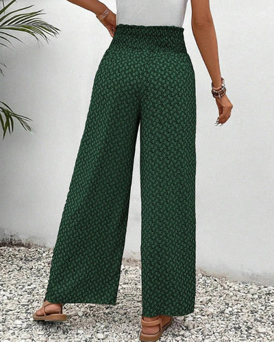 Boho Bloom High-Waist Palazzo Pants