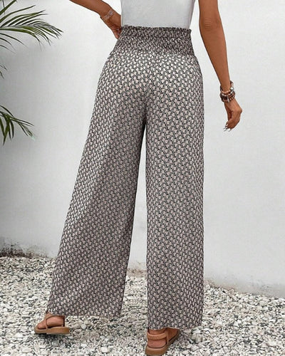 Boho Bloom High-Waist Palazzo Pants