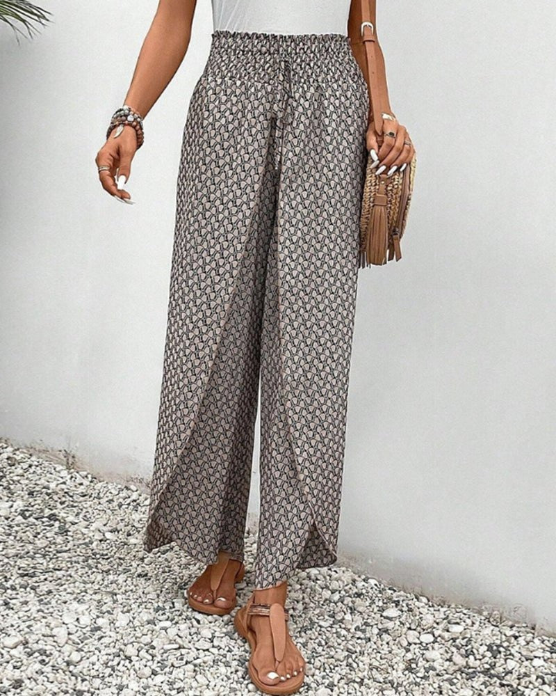 Boho Bloom High-Waist Palazzo Pants