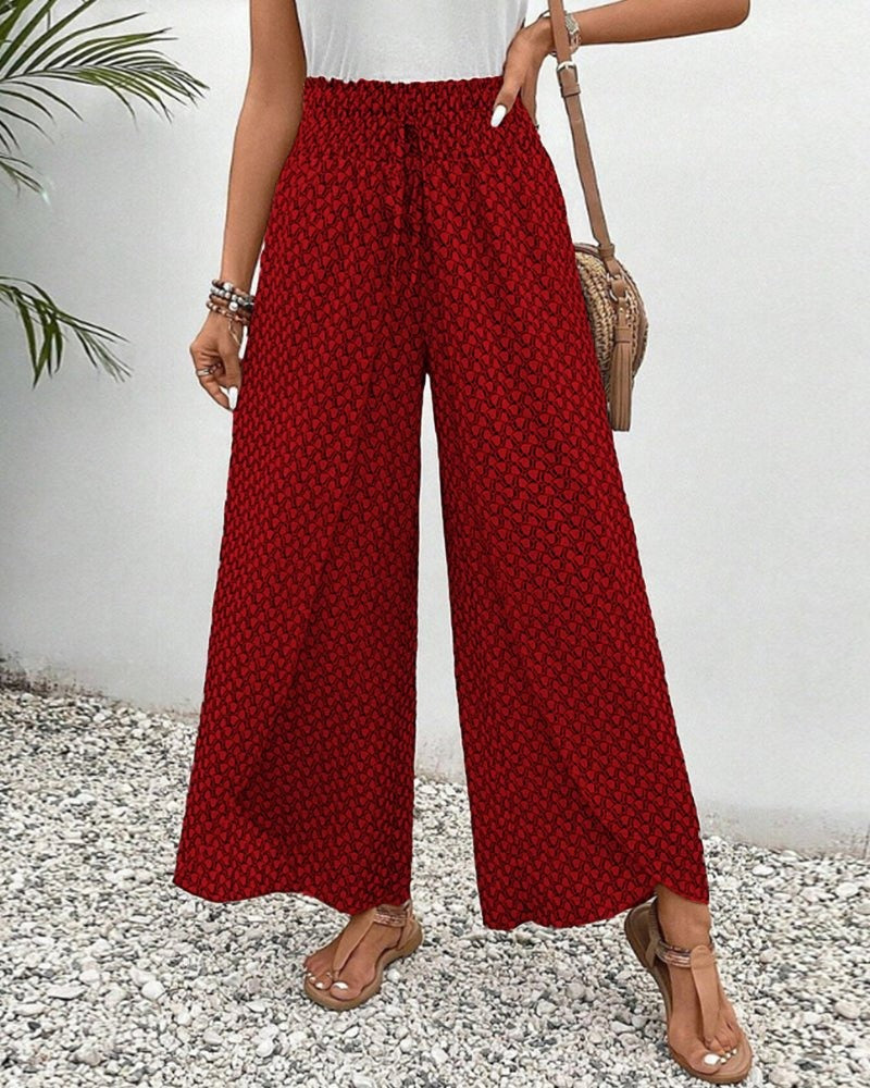 Boho Bloom High-Waist Palazzo Pants