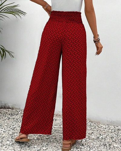 Boho Bloom High-Waist Palazzo Pants