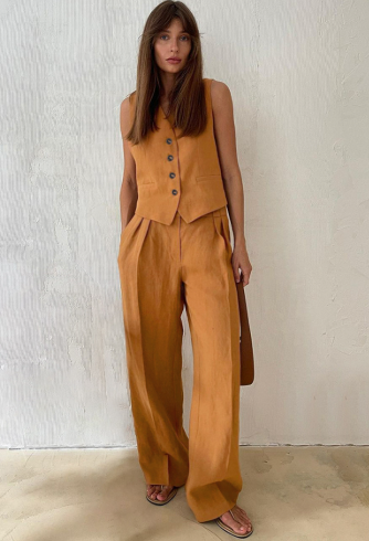 Boho Tailored Vest & Trousers Set