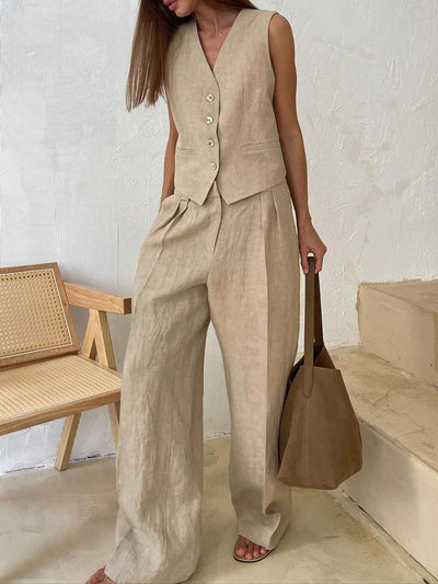 Boho Tailored Vest & Trousers Set