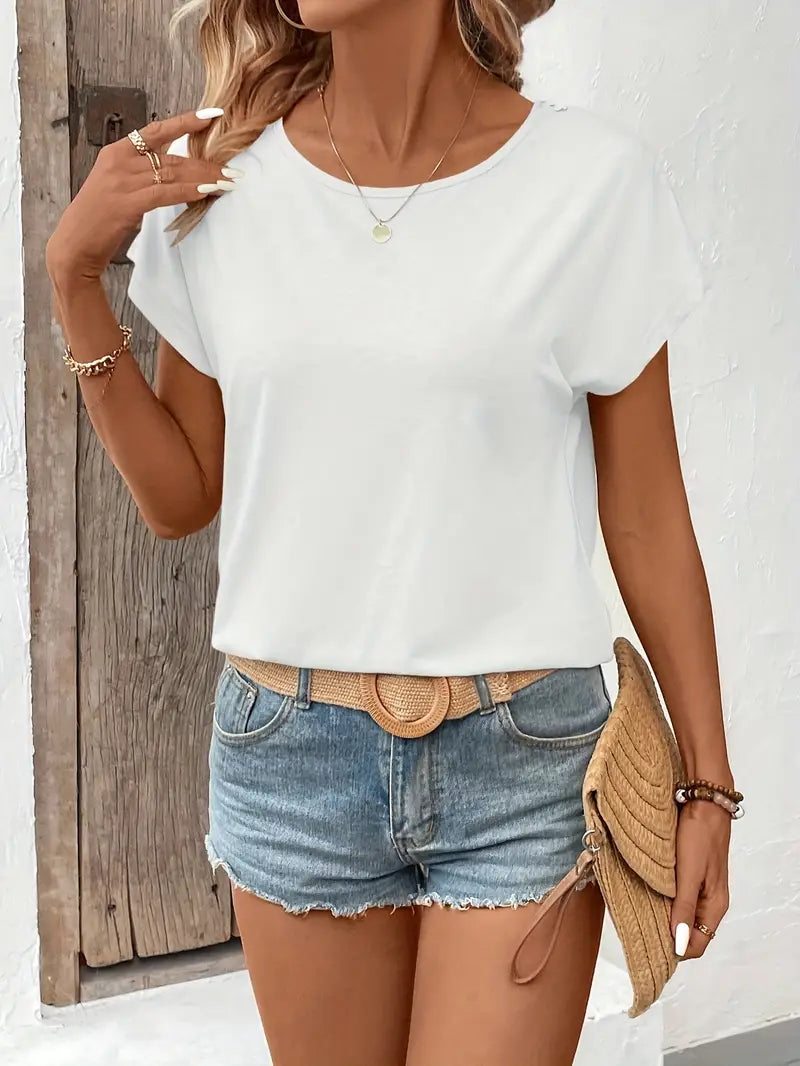 Boho Whispers Lace-Back Tee