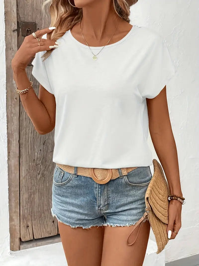 Boho Whispers Lace-Back Tee