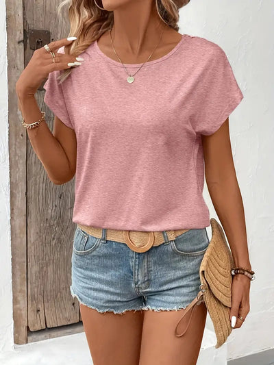 Boho Whispers Lace-Back Tee